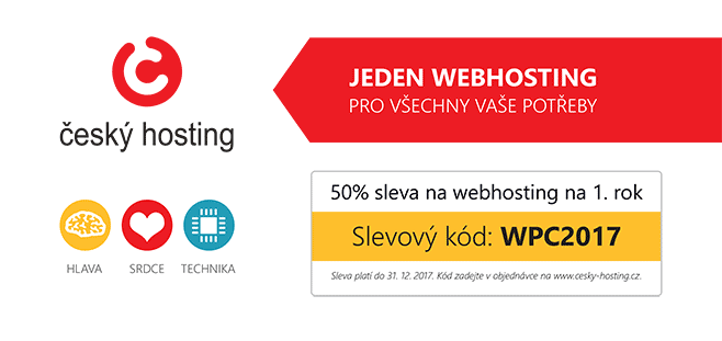 Wordcamp Praha 2017 -  50% sleva na nový webhosting Český hosting
