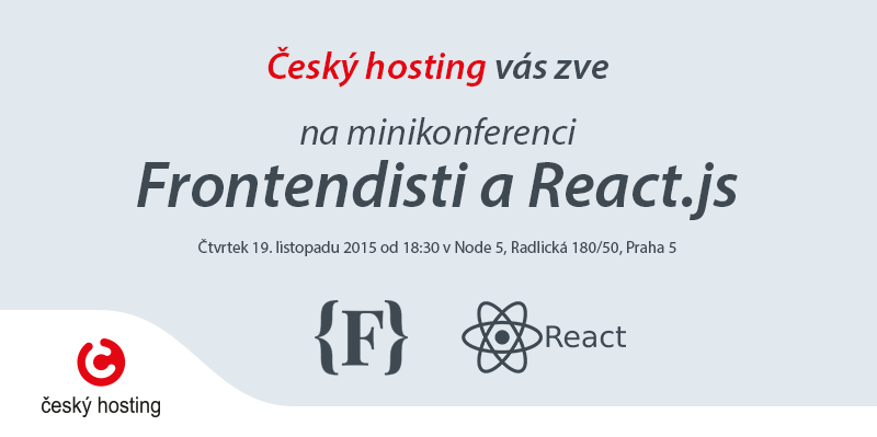 Sponzorujeme minikonferenci Frontendisti a React.js